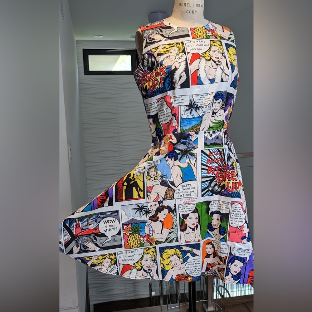 cartoon cotton summer dress size medium